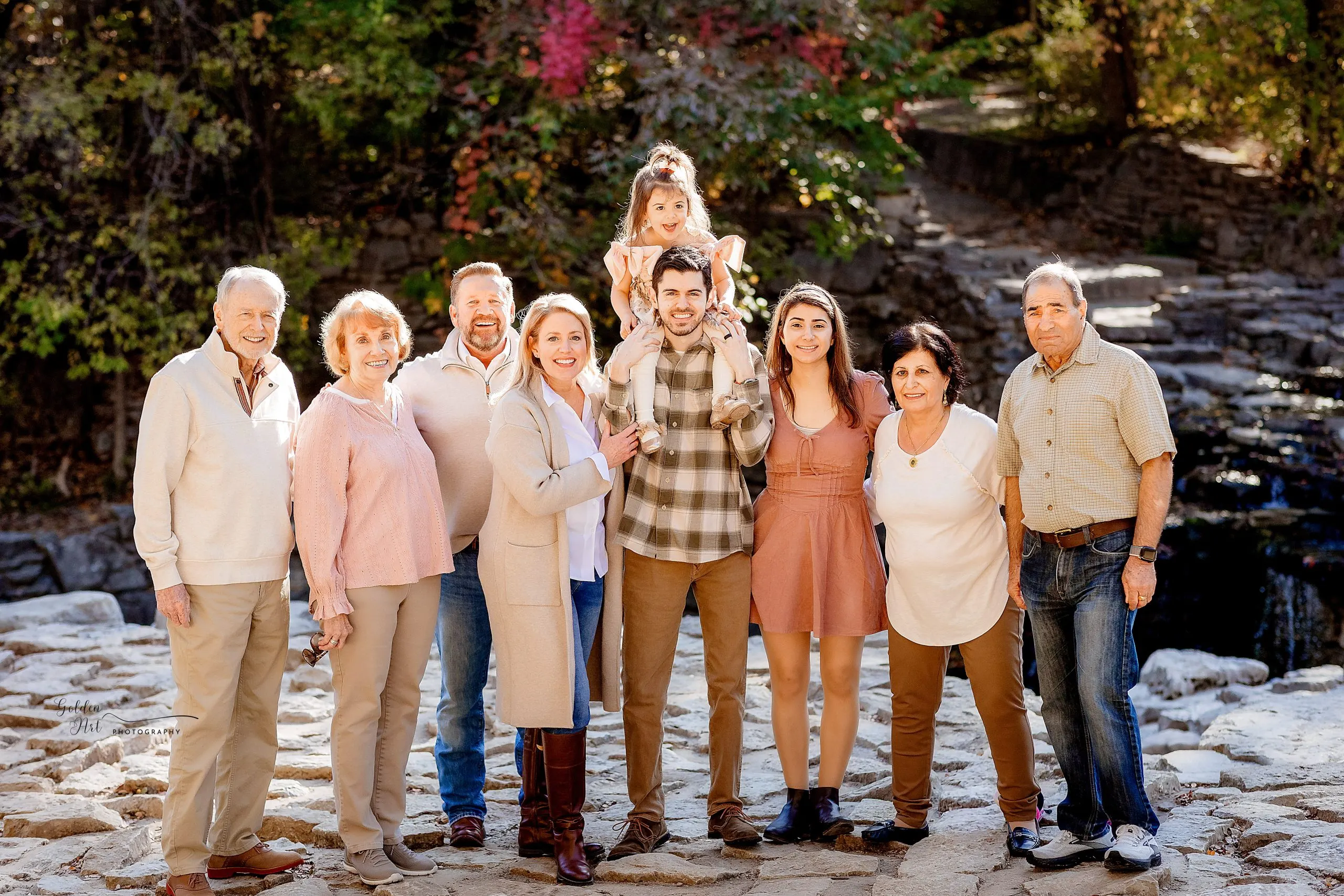 Outdoor family portrait session in Plano, Texas